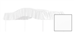 Start a new tradition or carry on an old one with this special, custom made, full size, solid white canopy.  Dimensions are approximately 59" wide x 89" long with a 10" drop on the ruffle.