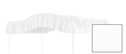 Start a new tradition or carry on an old one with this special, custom made, full size, solid white canopy.  Dimensions are approximately 59" wide x 89" long with a 10" drop on the ruffle.