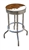 Brown and White Cowhide Rawhide Cowboy Bar Stool