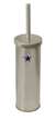 New Brushed Aluminum Finish Toilet Brush and Holder featuring Dallas Cowboys NFL Team Logo