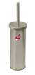 New Brushed Aluminum Finish Toilet Brush and Holder featuring Cleveland Indians MLB Team Logo