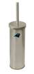 New Brushed Aluminum Finish Toilet Brush and Holder featuring Carolina Panthers NFL Team Logo