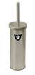 New Brushed Aluminum Finish Toilet Brush and Holder featuring Oakland Raiders NFL Team Logo