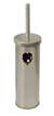 New Brushed Aluminum Finish Toilet Brush and Holder featuring Baltimore Ravens NFL Team Logo