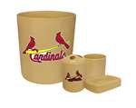 New 4 Piece Bathroom Accessories Set in Beige featuring St. Louis Cardinals MLB Team logo!