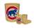 New 4 Piece Bathroom Accessories Set in Beige featuring Chicago Cubs MLB Team logo!