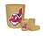 New 4 Piece Bathroom Accessories Set in Beige featuring Cleveland Indians MLB Team logo!