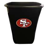 New Black Finish Trash Can Waste Basket featuring San Francisco 49ers NFL Team Logo