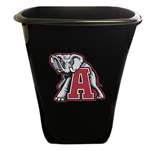 New Black Finish Trash Can Waste Basket featuring Alabama Crimson Tide NCAA Team Logo