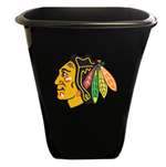 New Black Finish Trash Can Waste Basket featuring Chicago Blackhawks NHL Team Logo