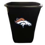New Black Finish Trash Can Waste Basket featuring Denver Broncos NFL Team Logo