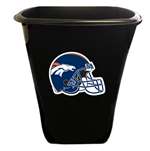New Black Finish Trash Can Waste Basket featuring Denver Broncos Helmet NFL Team Logo