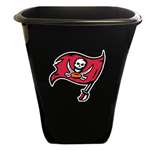 New Black Finish Trash Can Waste Basket featuring Tampa Bay Buccaneers NFL Team Logo
