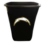 New Black Finish Trash Can Waste Basket featuring Seattle Chargers NFL Team Logo