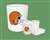New 4 Piece Bathroom Accessories Set in White featuring Cleveland Browns Helmet NFL Team Logo