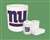 New 4 Piece Bathroom Accessories Set in White featuring New York Giants NFL Team Logo