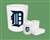 New 4 Piece Bathroom Accessories Set in White featuring Detroit Tigers MLB Team logo!