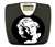Black Finish Digital Scale Round Toilet Seat w/Marilyn Monroe Logo