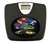 Black Finish Digital Scale Round Toilet Seat w/Muscle Car Logo