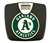 Black Finish Digital Scale Round Toilet Seat w/Oakland Athletics MLB Logo