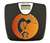 Black Finish Digital Scale Round Toilet Seat w/Orange Kokopelli Logo