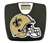 Black Finish Digital Scale Round Toilet Seat w/New Orleans Saints NFL Logo