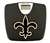 Black Finish Digital Scale Round Toilet Seat w/New Orleans Saints NFL Logo