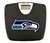 Black Finish Digital Scale Round Toilet Seat w/Seattle Seahawks NFL Logo