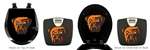 Black Finish Digital Scale Round Toilet Seat w/Cleveland Browns Helmet NFL Logo