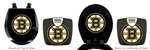 Black Finish Digital Scale Round Toilet Seat w/Boston Bruins NHL Logo