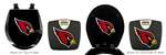 Black Finish Digital Scale Round Toilet Seat w/Arizona Cardinals NFL Logo