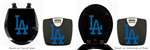 Black Finish Digital Scale Round Toilet Seat w/Los Angeles Dodgers LA MLB Logo