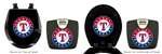 Black Finish Digital Scale Round Toilet Seat w/Texas Rangers MLB Logo