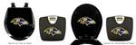 Black Finish Digital Scale Round Toilet Seat w/Baltimore Ravens NFL Logo