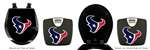 Black Finish Digital Scale Round Toilet Seat w/Houston Texans NFL Logo