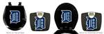 Black Finish Digital Scale Round Toilet Seat w/Detroit Tigers MLB Logo