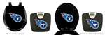 Black Finish Digital Scale Round Toilet Seat w/Tennessee Titans NFL Logo