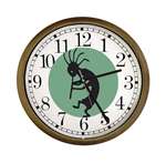 New Clock w/ Aqua Kokopelli Logo