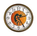 New Clock w/ Orange Kokopelli Logo