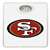 White Finish Dial Scale Round Toilet Seat w/San Francisco 49ers NFL Logo