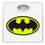 White Finish Dial Scale Round Toilet Seat w/Batman Logo