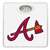 White Finish Dial Scale Round Toilet Seat w/Atlanta Braves MLB Logo