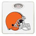 White Finish Dial Scale Round Toilet Seat w/Cleveland Browns NFL Logo