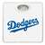 White Finish Dial Scale Round Toilet Seat w/Los Angeles Dodgers MLB Logo