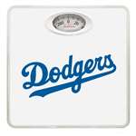 White Finish Dial Scale Round Toilet Seat w/Los Angeles Dodgers MLB Logo