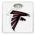 White Finish Dial Scale Round Toilet Seat w/Atlanta Falcons NFL Logo