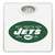 White Finish Dial Scale Round Toilet Seat w/New York Jets NFL Logo