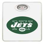 White Finish Dial Scale Round Toilet Seat w/New York Jets NFL Logo