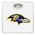 White Finish Dial Scale Round Toilet Seat w/Baltimore Ravens NFL Logo