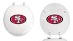 White Finish Round Toilet Seat with the San Francisco 49ers NFL Logo